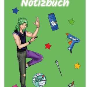 A 4 Notizblock Manga Quinn, grün, blanko