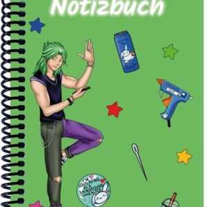 A 4 Notizbuch Manga Quinn, grün, liniert