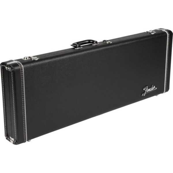Fender E-Gitarren-Koffer, Deluxe Hardshell Case Black Tolex Orange Plush Strat/Tele