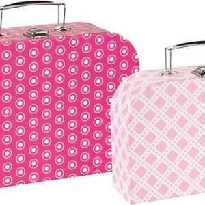 Goki 60717 - Koffer mit rosa Muster