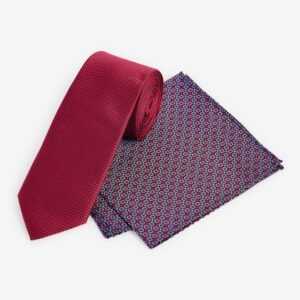 Next Krawatte Krawatte und Einstecktuch im Set - Slim (3-St)