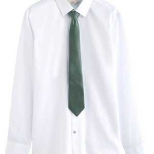 Next Langarmhemd Slim Fit Hemd mit Sportmanschetten und Krawatte (2-tlg)