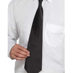 Schwarze Gangster Krawatte Deluxe kaufen