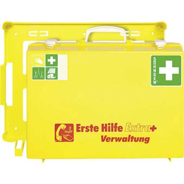 Söhngen 0361110 Erste-Hilfe-Koffer extra + Verwaltung din 13157 + Erweiterungen 300 x 400 x 150 Leuc