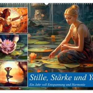 Stille, Stärke und Yoga (Wandkalender 2024 DIN A2 quer), CALVENDO Monatskalender
