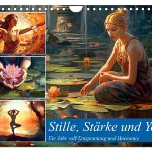 Stille, Stärke und Yoga (Wandkalender 2024 DIN A4 quer), CALVENDO Monatskalender