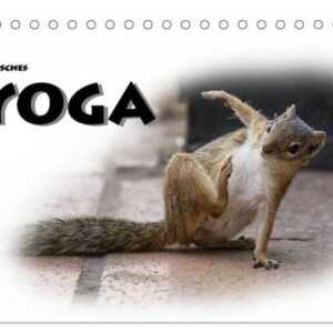 Tierisches Yoga (Tischkalender 2024 DIN A5 quer), CALVENDO Monatskalender