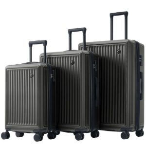 Ulife Trolleyset Hartschalen-Koffer Rollkoffer Reisekoffer Handgepäck, 4 Rollen, ABS-Material, TSA Zollschloss,M-L-XL-Set