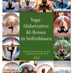 Yoga-Globetrotter: KI-Reisen in Seifenblasen. Ein Jahr der Harmonie an den schönsten Orten der Welt (Wandkalender 2025 DIN A3 hoch), CALVENDO Monatska