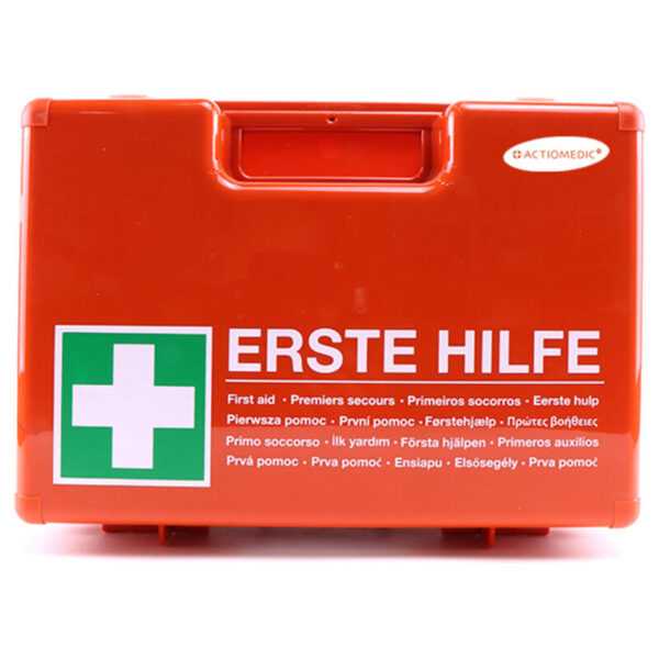 Actiomedic - Verbandskoffer / Erste Hilfe Koffer san din 13169 Schlag- und bruchfest