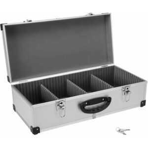 Anndora - dj CD-Koffer Alukoffer Aluminiumbox dj Case Box + Schlüssel - Silber