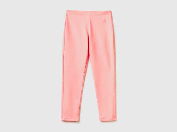 Benetton, Leggings Aus Stretchigem Sweatstoff, größe XL, Pink, female