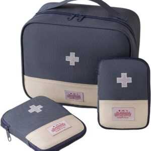 CoolBlauza Erste-Hilfe-Koffer Medizinisches Set, tragbares Erste-Hilfe-Set, 3er-Pack, (1 St), Grundlegendes Trauma-Taschenset, Wander- und Campingzubehör