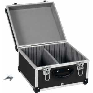 DJ CD-Koffer Alukoffer Aluminiumbox DJ Case Box 40 CD's - Schwarz