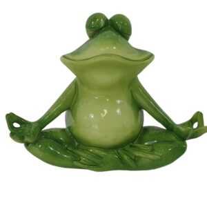 Dekofigur Yoga Frosch 32,5 x 25,5 cm grün