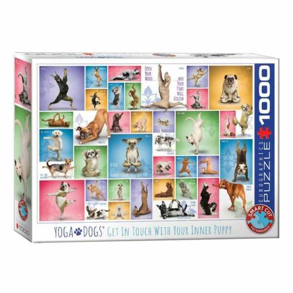 EUROGRAPHICS Puzzle Yoga Hunde, 1000 Puzzleteile