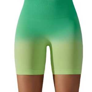 FIDDY Yogashorts Sport-Yoga-Shorts mit hohem Bund und Farbverlauf