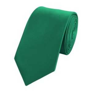 Fabio Farini Krawatte Einfarbige Herren Schlips - Unicolor Krawatten in 6cm Breite (ohne Box, Unifarben) Schmal (6cm), Grün