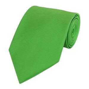 Fabio Farini Krawatte Grüne Herren Krawatten - Schlips mit Farbton Grün in 8cm (ohne Box, Gestreift) Breit (8cm), Grün gestreift