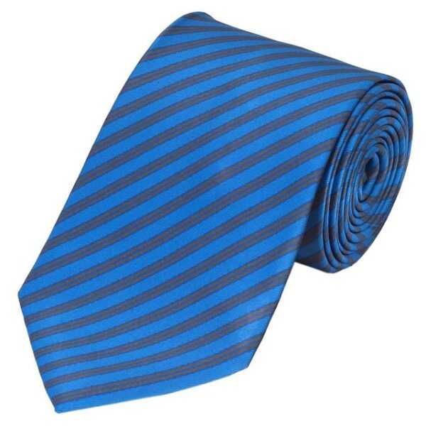 Fabio Farini Krawatte Herren Krawatte Blautöne - verschiedene Blaue Männer Schlips in 8cm (ohne Box, Gestreift) Breit (8cm), Corinthian Blue/Medium Tundra