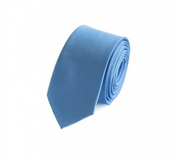 Fabio Farini Krawatte Herren Krawatten Blautöne - klassische Männer Schlipse in 6cm (ohne Box, Unifarben) Schmal (6cm), Himmel Blau Einfarbig