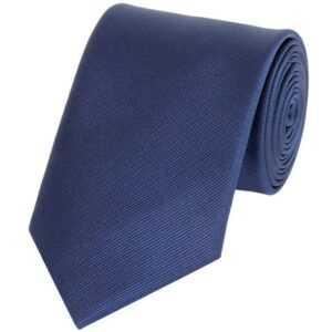 Fabio Farini Krawatte elegante Dunkelblaue Herren Krawatten - Schlips in 8cm (ohne Box, Unifarben) Breit (8cm), Enzianblau