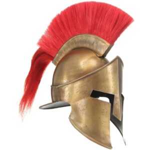 Griechischer Krieger-Helm Antik Replik LARP Messing Stahl vidaXL550969