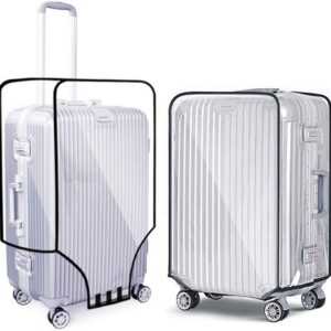 Henreal Handgepäckkoffer 1 Stück Kofferhülle,Transparente Kofferschutzhülle für 28 Zoll Koffer