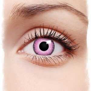 Horror-Shop Farblinsen Weiche rosa 12-Monats-Kontaktlinsen für außergewöh