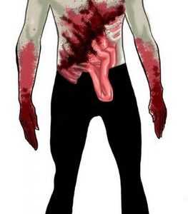 Horror-Shop Zombie-Kostüm Zombie Ganzkörperanzug Skin Suit