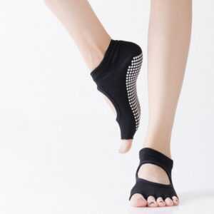 KLLGIA Sportsocken Yoga Socken, Antirutsch Socken, Rutschfeste Socken Sport für Yoga (1-Paar)