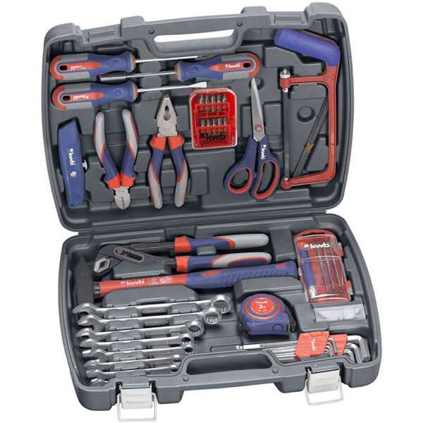 KWB - Werkzeug-Koffer inkl. Werkzeug-Set, 65-teilig, gefüllt, robust und hochwertig