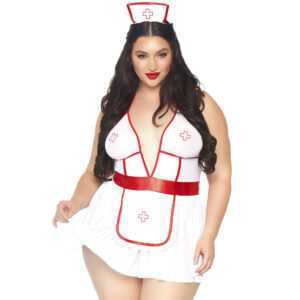 Leg Avenue Leg Avenue Krankenschwester-Kostüm in Übergröße - White - Plus size