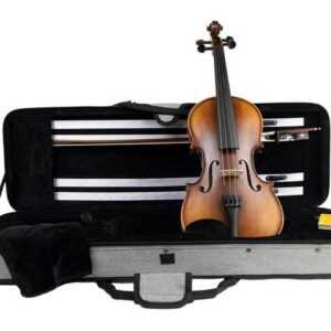 Leonardo Bowed Instruments Violine 3/4 Geige Leonardo LV-1834 Komplett Set mit Koffer Bogen Stimmgerät