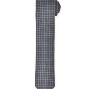 MARVELIS Krawatte Krawatte - Punkte - Dunkelblau/Gelb - 6,5 cm