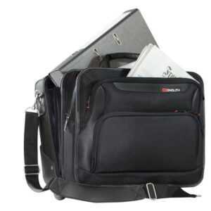 MONOLITH Businesstasche Laptop-Koffer mit Rollen 15.6 " - Schwarz - Polyester / Nylon Body (1-tlg)