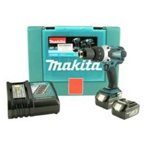 Makita Schlagbohrmaschine BHP 458 RFE 18 V 91 Nm + 2x Akku 3,0 Ah + Ladegerät + Koffer