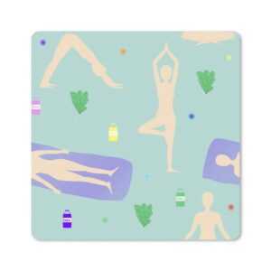 MuchoWow Gaming Mauspad Yoga - Muster - Zen (1-St), Mousepad mit Rutschfester Unterseite, Gaming, 40x40 cm, XXL, Großes