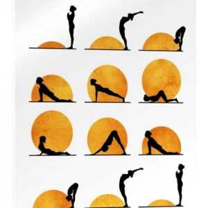 Posterlounge Acrylglasbild KUBISTIKA, Yoga Sun, Illustration