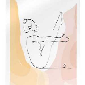 Posterlounge Acrylglasbild Yoga In Art, Boot Pose (Navasana), Fitnessraum Minimalistisch Grafikdesign
