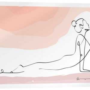 Posterlounge Acrylglasbild Yoga In Art, Kobra Pose (Bhujangasana), Fitnessraum Minimalistisch Illustration