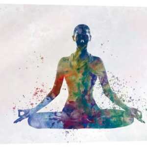 Posterlounge Acrylglasbild nobelart, Yoga-Übung IV, Fitnessraum Malerei