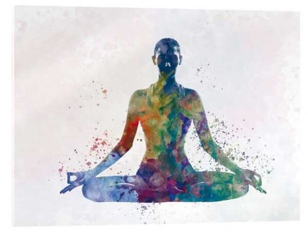 Posterlounge Acrylglasbild nobelart, Yoga-Übung IV, Fitnessraum Malerei