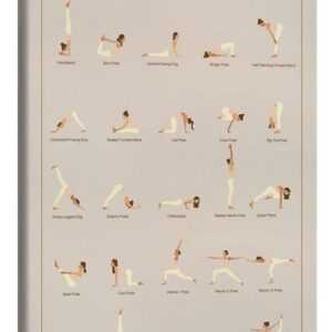 Posterlounge Leinwandbild Editors Choice, 25 Yoga Poses, Japandi Illustration