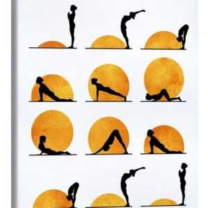 Posterlounge Leinwandbild KUBISTIKA, Yoga Sun, Grafikdesign