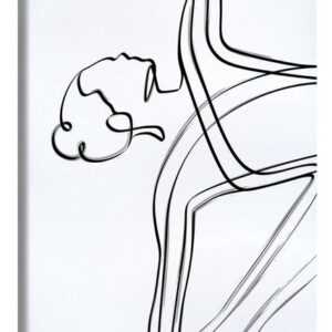 Posterlounge Leinwandbild Yoga In Art, Dreieck Pose (Trikonasana), Fitnessraum Minimalistisch Illustration