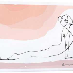 Posterlounge Leinwandbild Yoga In Art, Kobra Pose (Bhujangasana), Fitnessraum Minimalistisch Grafikdesign