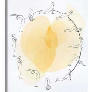 Posterlounge Leinwandbild Yoga In Art, Surya Namskar - Sonnengruß I, Fitnessraum Minimalistisch