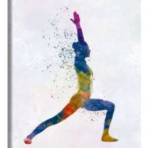 Posterlounge Leinwandbild nobelart, Yoga-Übung VII, Fitnessraum Illustration