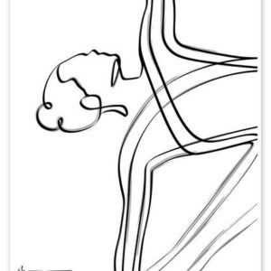 Posterlounge Poster Yoga In Art, Dreieck Pose (Trikonasana), Fitnessraum Minimalistisch Illustration